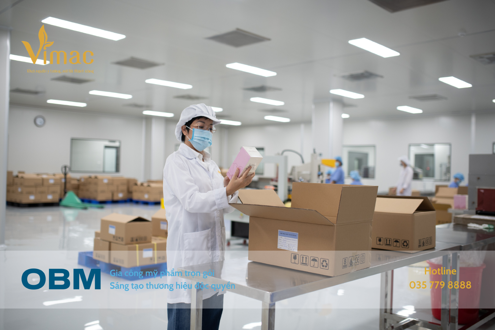 Kho hàng tiêu chuẩn tại Nhà máy sản xuất mỹ phẩm Vimac